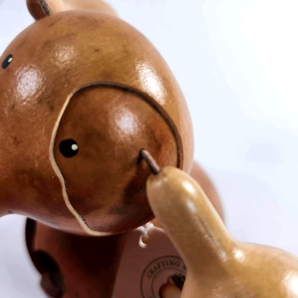 Meadowbrooke Gourd Dog - Heart Cutout Handmade Decor Accent Figurine - Picture 3 of 11